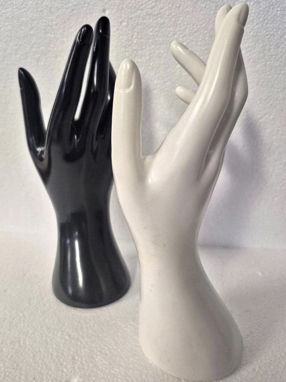 2 New Hand Display Stands 1 Black & 1 White